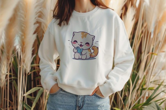 Cute Cat Bite Fish Embroidery Review