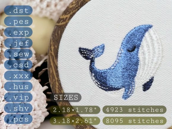 Review: Blue Whale Machine Embroidery Design for Boutiques