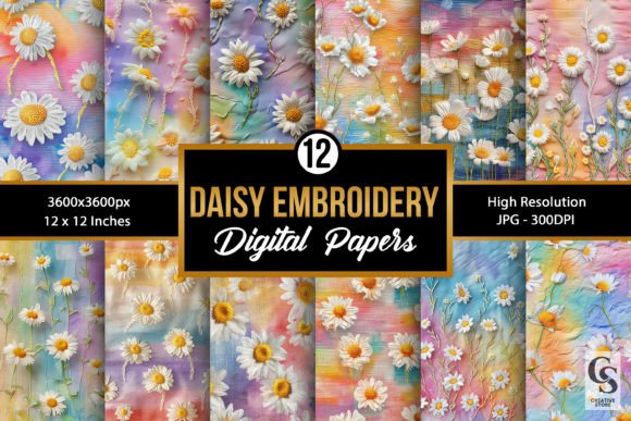 Review: Spring Daisy Floral Embroidery Papers for Handmade Gifts