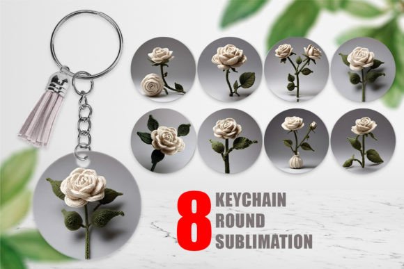 Reviewing Keychain White Rose Embroidery for Merch